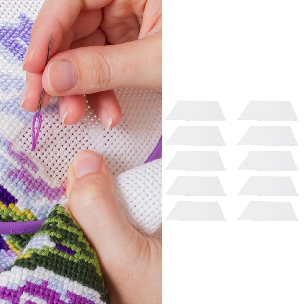 10 Pieces 14CT Embroidery 12\" x 12\" Cotton Stitch Fabric with Cln Edges and Clr Holes for Needlework, NaMachine Embroidery, Crafts