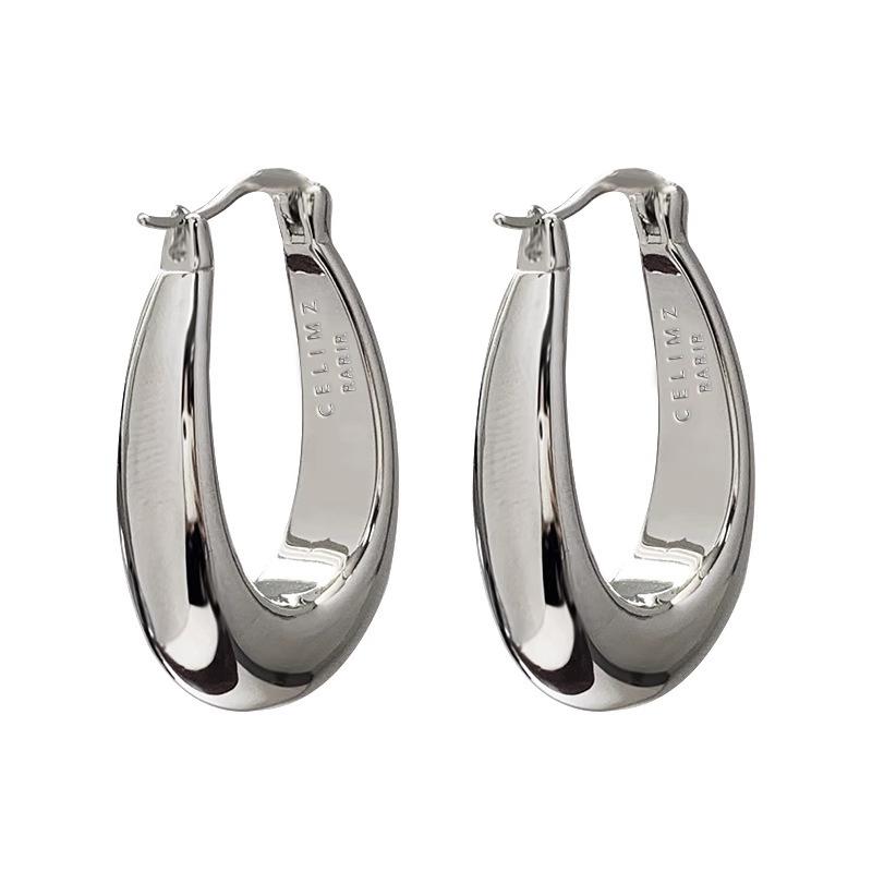 925 Silber Vintage Ovale Ohrringe Für Damen Trendiger Ohrring Schmuck Allergievorbeugend Party Zubehör Geschenk