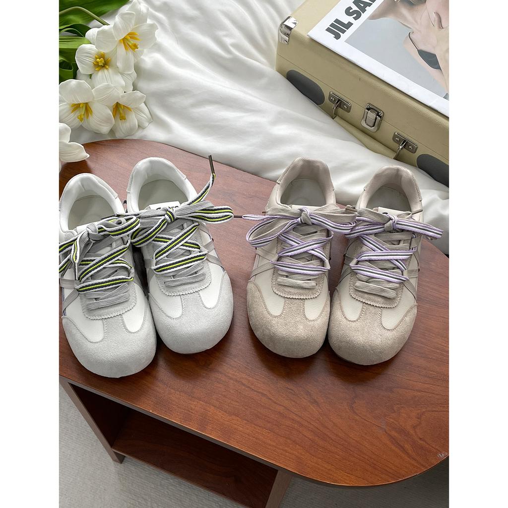 2025 summer new retro versatile Forrest Gump shoes women's breathable lace-up German training shoes casual sports lightweight thick soles ins