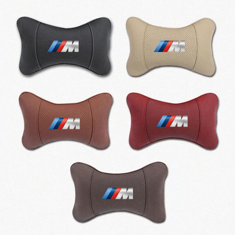 Car Seat Headrest Auto Logo Neck Pillow Accessories Sticker For BMW M E46 E90 E60 F30 F10 E39 E36 F20 G30 G20 E87 E92 E91 E30 X5 pdzr82