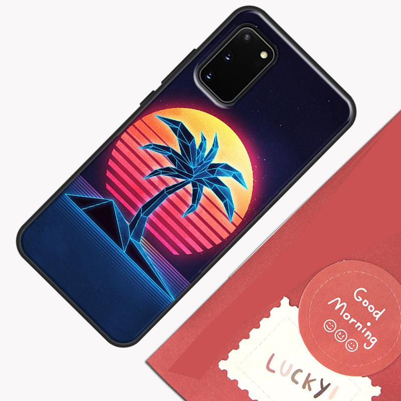 

Neon Retrowave 80s Vintage Art Phone Case For Samsung Galaxy S23 S26 Ultra S20 S21 S22 S24 S25 Plus S10 S25 FE Cover Shell Galaxy S26