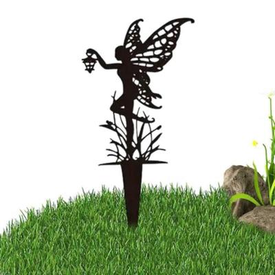 Tancujúca víla kovová záhradná zápichová dekorácia Klasická kreatívna Halloweenska párty Vonkajší trávnik Elegantné kovové umenie Kovová záhradná zápichová dekorácia tancujúca víla