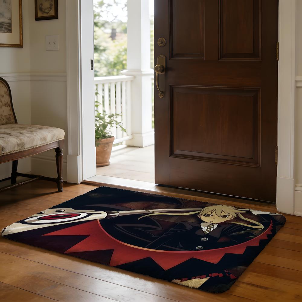 Classic Anime SSoul Eater Floor Mat Soft Flannel Absorbent Mat Non-Slip Rug Home Bedroom Bathroom