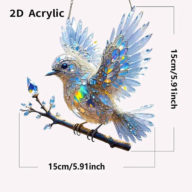 2D Flatt Krystallhimmel Glassmaleri Ornament Akryl Fugleheng Anheng Stue Gårdsplass Anheng Festivalscene Dekorasjon