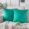 Einfarbige Samt-Kissenhülle - Einfache Stoff-Sofa-Rückenlehnenbezug (Kissenfüllung nicht im Lieferumfang enthalten)