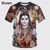 Latest Fashion Hindu God Shiva 3D Printed Men's T-shirt Summer Cool and Casual O-neck Short Sleeve T-shirt
