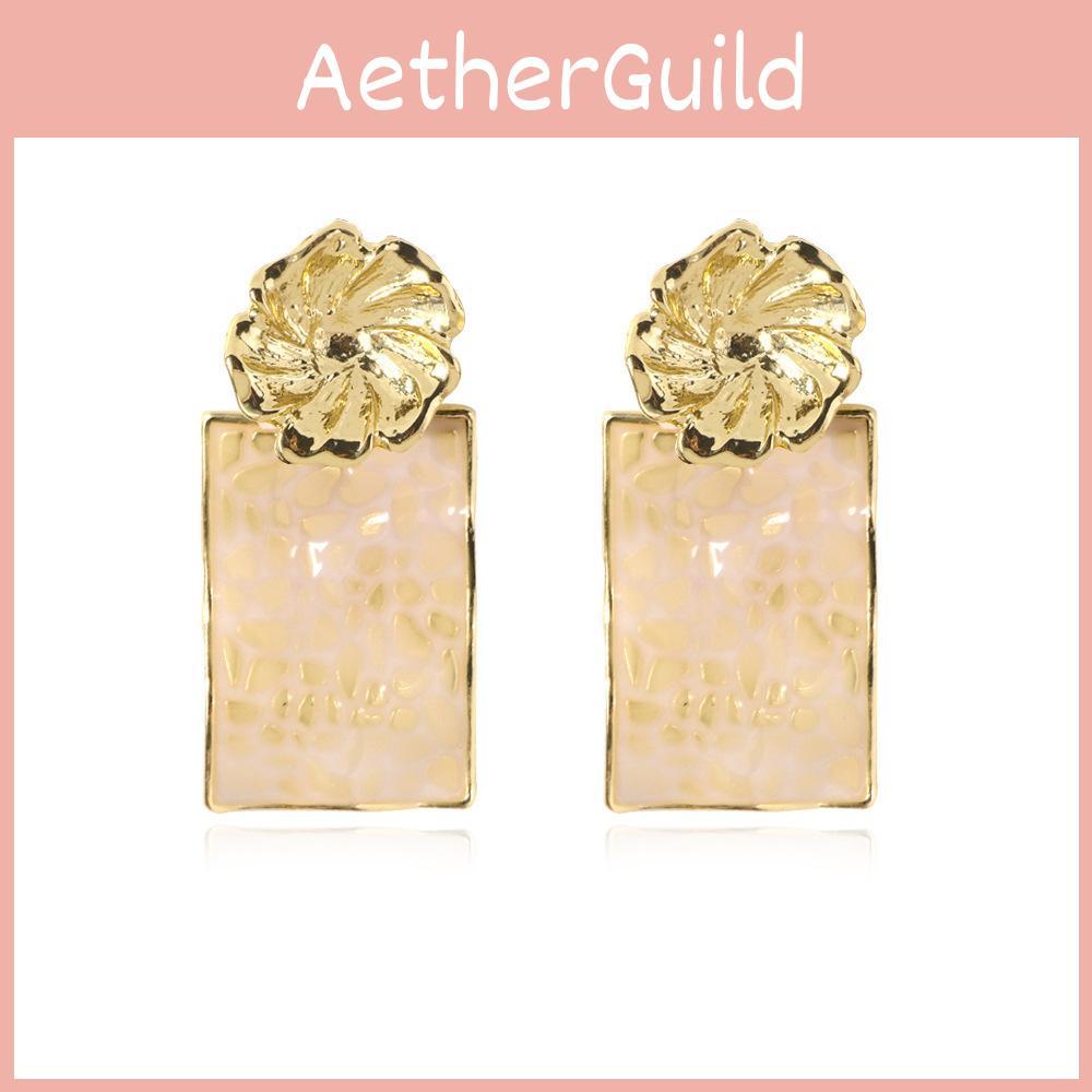 Alloy Trendy Flower Earrings Multicolor Rectangular Fashion For Women 2021