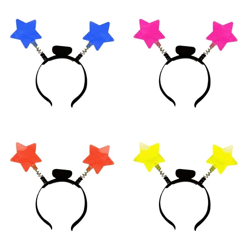 New Year Star Christmas Hair Hoop Fashion Statement Karaoke Party Star for Christmas Stage Photo Props