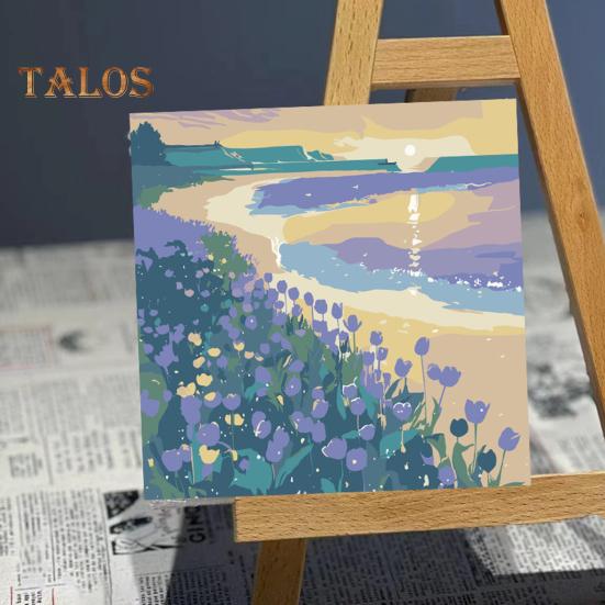 Malen nach Zahlen-Set für Erwachsene und Kinder, ungerahmt, Blumen, Acrylfarbe auf Leinwand, digitales Ölgemälde-Set zum Selbermachen für die Wanddekoration zu Hause