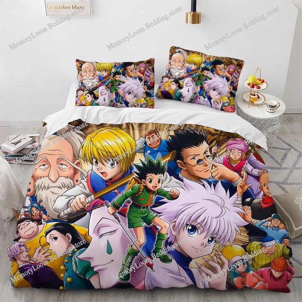 Home Textile Cartoons Hunter X Hunter Cover Duvet Cover Pillow Case Boy Girl Polyester Bedding Set King Queen Twin Size