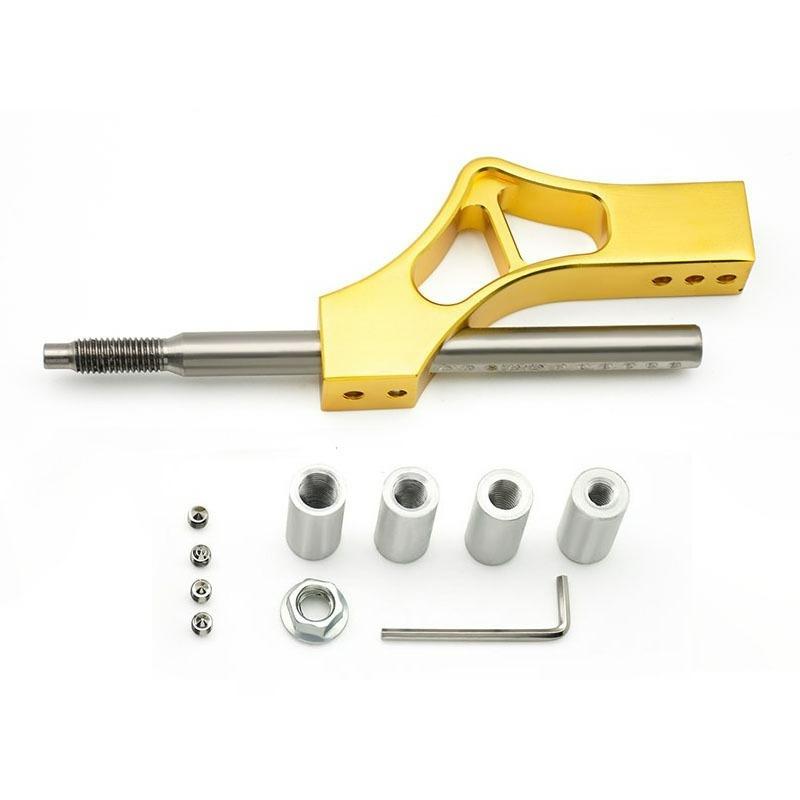 With 4 Adapter Adjustable Height New Adjustable Height Car Shift Knob Extender Aluminum Lever Single Bend Shifter Extension