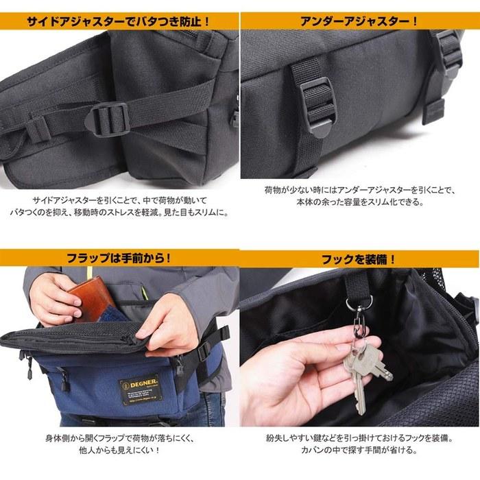 [Degner] Hip Bag NB-179 (Black) 5.5L