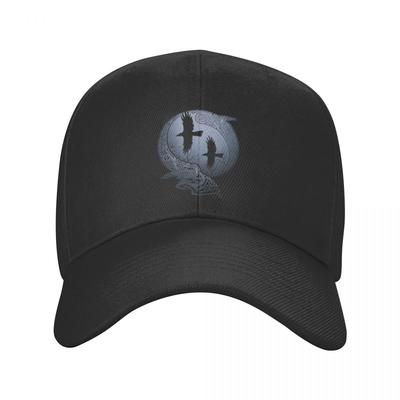 Benutzerdefinierte Odin Ravens Baseball Cap Sport Unisex Damen verstellbar Viking Norse Huginn und Muninn Dad Hat Sommer Snapback Caps