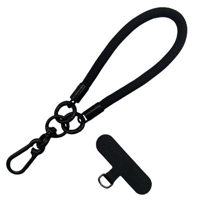 Telefon-Handgelenkband Kurzes geflochtenes Lanyard Abnehmbare Anti-Verlust-Hängekette für Männer/Frauen