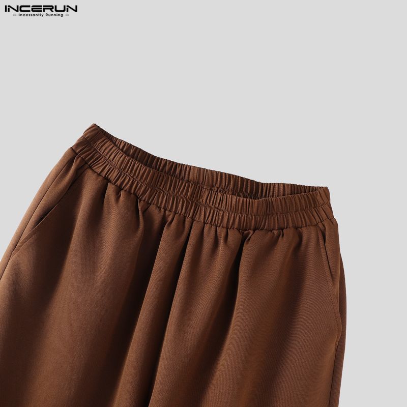 INCERUN Men Outfits Peak Lapel Long Sleeve Irregular Blazer Windbreaker Long Pants Casual Two Piece Suit Sets