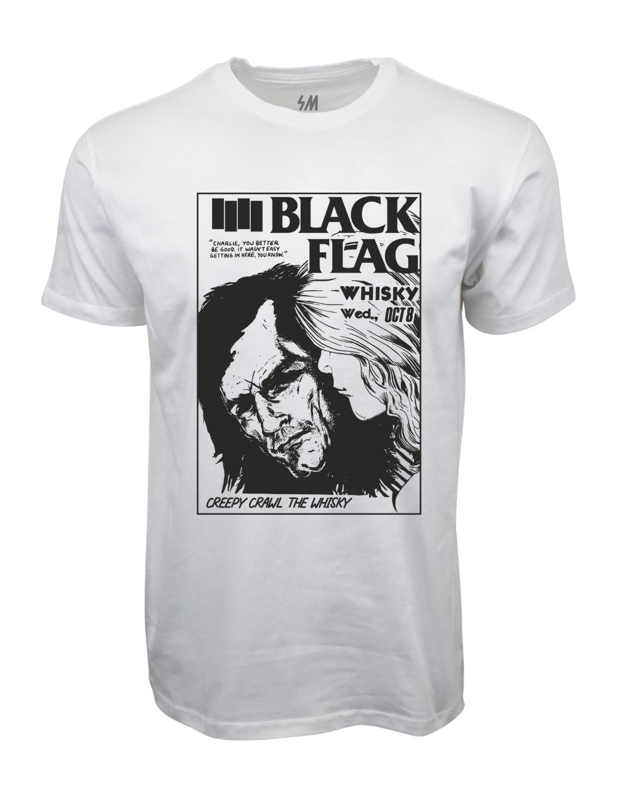 The-Black-Flag Whisky Black Graphic T shirt M