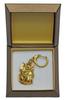 Boston Terrier, American Gentleman - Gilded Key Ring with Dog In Gift Box, Handbag Decoration, Luxury Accessory by Art-Dog Brand
