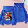 Unisex Kids One Piece Monkey D. Luffy Zipper Hoodie - Straw Hat Pirates Anime Cardigan