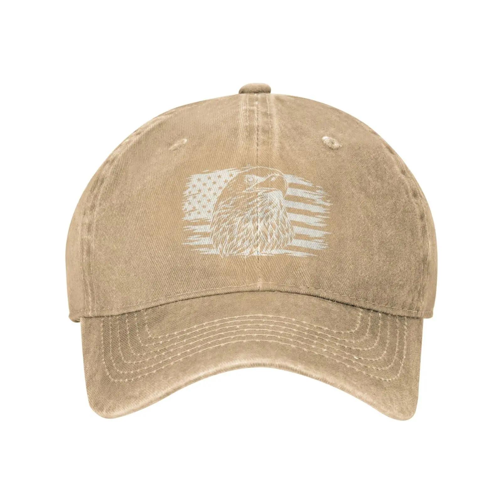 

Eagle Cool Flag Vintage Adjustable Washed Denim Cotton Low Profile Mens Dad Trucker Hat Fitted Baseball Cap for Men Unisex Adjustable