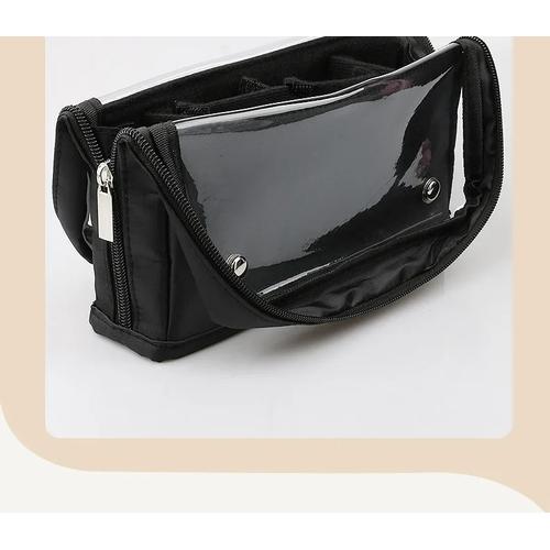 Professional Makeup Brush Bag Large Capacity Clear Portable Stand Up Easy Clean