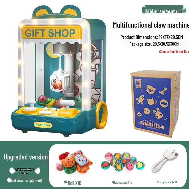 Large Claw Machine Toy for Kids - Grab Plush Toys - Mini Household Birthday Gift for Boys & Girls