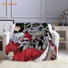 Anime flanelová deka InuYasha Print Deky Hanyou No Yashahime 3D Dětská Deka Dospělí Domácí Dekor Módní Party Deka Dárek