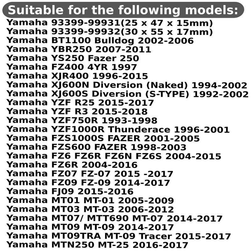 Steering Head Bearing Kit For Yamaha FZS600 MT07 FAZER FZ6 FZ6R FZS1000S MTN250 FZ07 FZ09 FJ09 MT01 MT03 MTT690 MT09 MT09TRA 12V