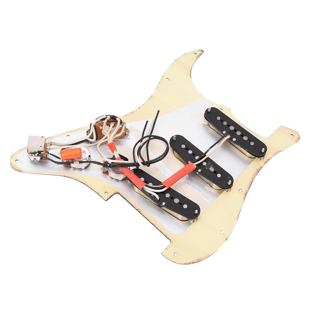 Loaded Prewired SSS Humbucker Pickguard Pickups Set with Back Plate for Electric Guitar Parts