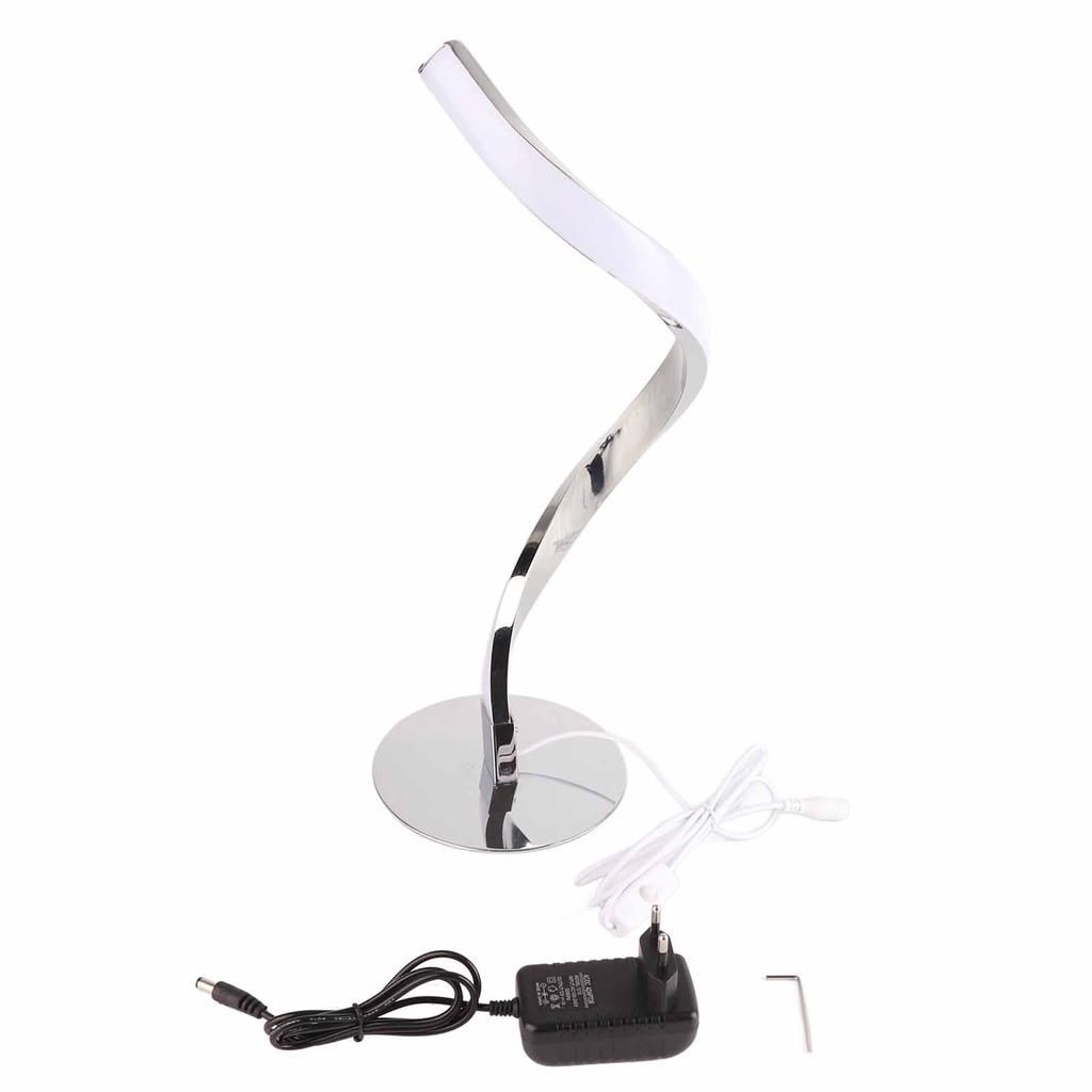 SShaped LED Spiral Table Lamp Rding Light Small Night Light for Bedside (Black )