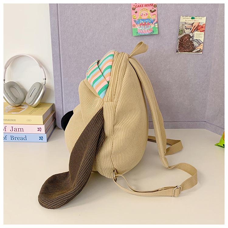 3D Cartoon Dog Backpack for Women - Large-Capacity Schoolbag with Doll Gift