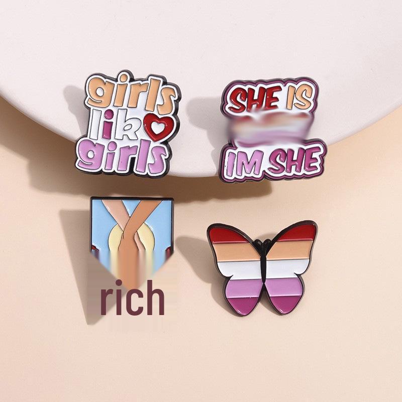 Kreative Niedliche Entenpaar Broschen - Geometrische Regenbogen Anstecknadeln für Mädchen