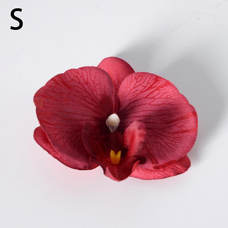 10 Stück Simulierte Gemusterte Schmetterlingsorchidee Künstliche Blumen für Heim-Zimmerdekoration Hochzeitskranzdekoration DIY Haarkarten