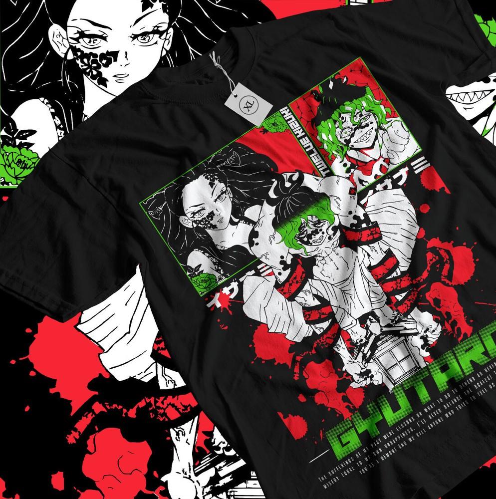 Gyutaro T-shirt daki Demon killer shirt Kawaii Anime Horror Gift Shirt All Size Unisex T-Shirt XXXXL