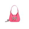 Black Pu Material Butterfly Knot Women's Bag 2024 Urban Simple Style Chain Shoulder Crossbody Handbag