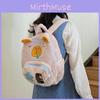 Labubu Capybara Soft Plush Backpack With Zipper Closure For Students And Casual Outings