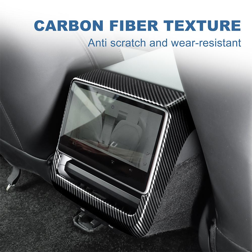 ABS Carbon Fiber Rear Air Conditioning Vent Protective Cover For Tesla Model 3 Highland 2025 Model Y Juniper 2025 Accessories
