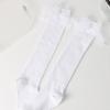 Schleife Röhrensocken Damen Frühling und Herbst Schwarz und Weiß JK Lolita Wadenstrümpfe Japanische Mädchen College-Stil Kniestrümpfe