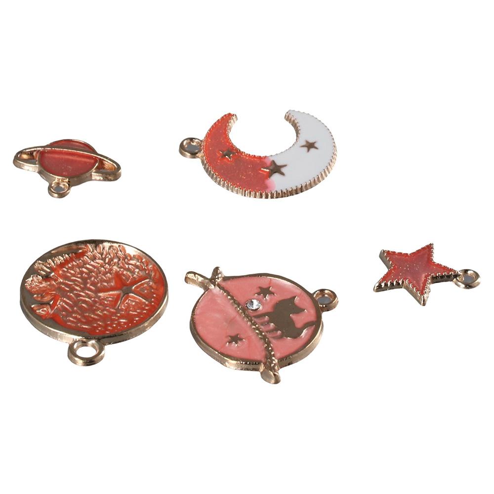 

Розовый небесный шарм, кулон, серьги из сплава, подвески в ассортименте для серег, ожерелья, браслета