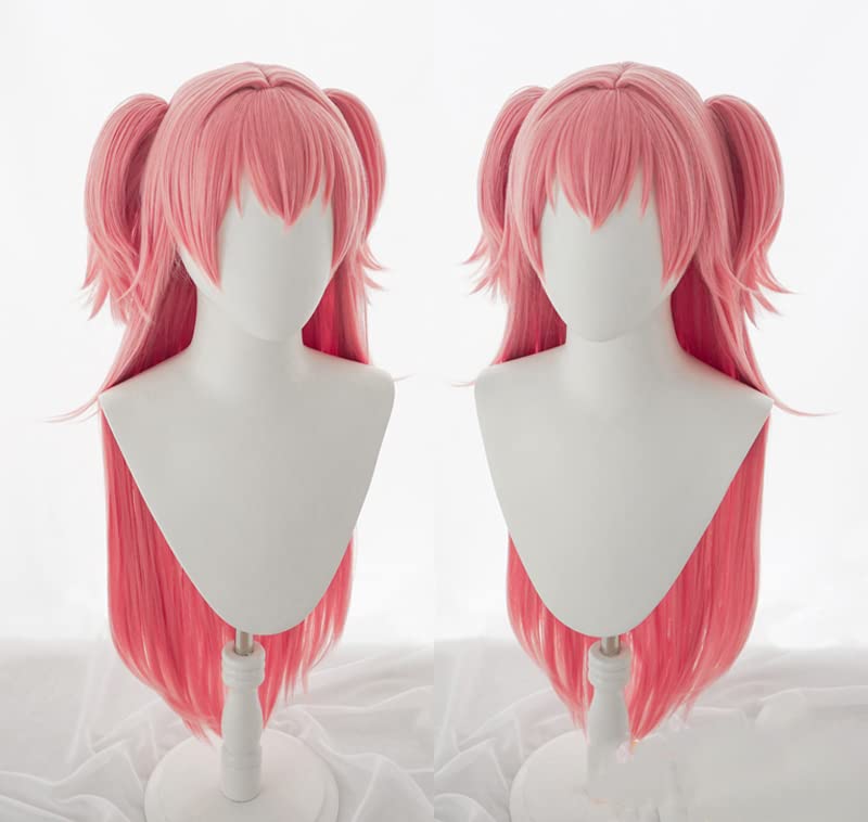 Cosplay Wig with Net, Airi Momoi (Momoi Airi), Pink, Heat-Resistant, Perfect for Cosplay, Photoshoots, and Festivals