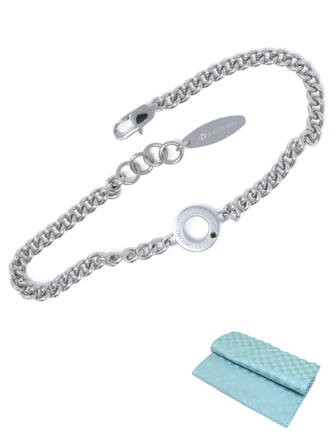 

phiten Phiten Titanium Bracelet Male 39 Genuine Product 2 Piece Set Bracelet and Jewelry Kotobuki Polishing [Fefe]fe-fe Fe-fe Men s [Set Product] (1 срібний