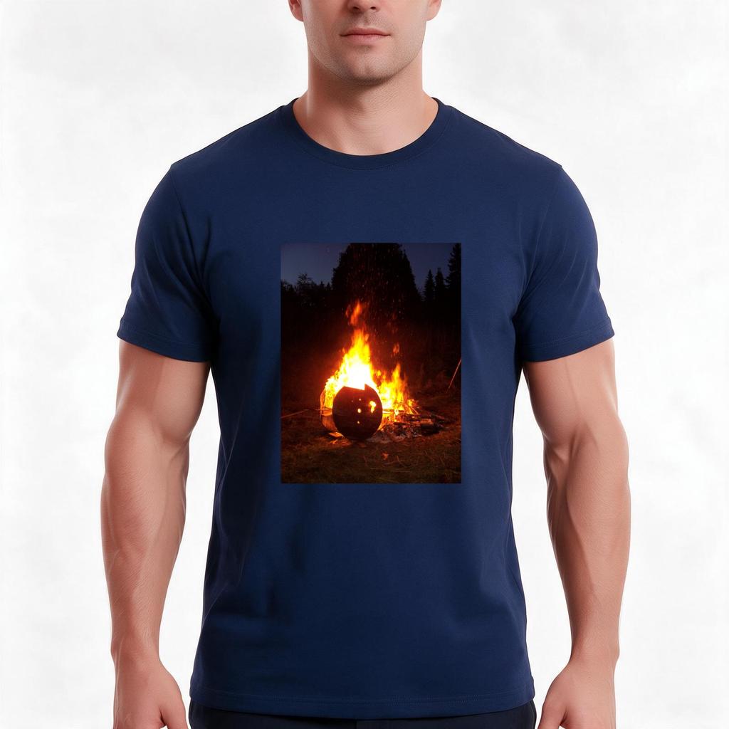 Bonfire Meddie Style Tshirt Summer Casual Cotton Tee Oversized Streetwear Tops Vintage Graphic Print Unisex Unisex Unisex