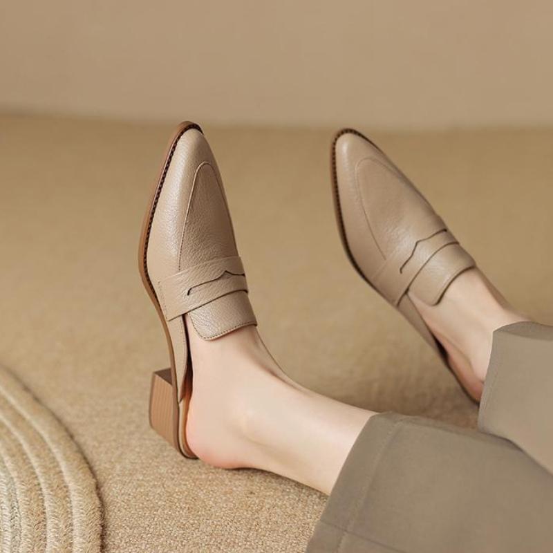 Pantofole da donna e sandali da donna Mules Scarpe a punta Ciabatte Albicocca Esterno Con Taglia Piccola Premium Eva Elegante Vip