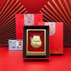 Pure Gold Lucky Cat Ornament for Abundant Wealth - Perfect Gift for Friends
