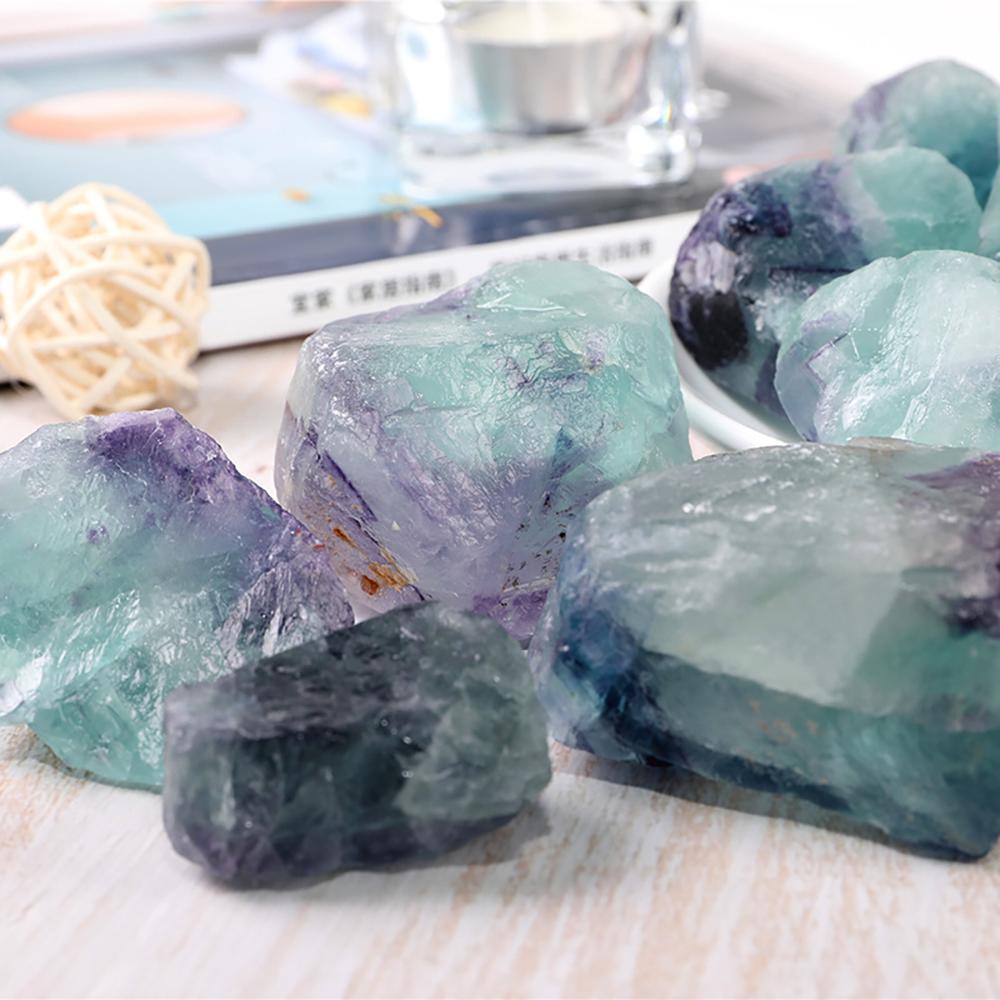 Raw Colorful Fluorite Galaxy-Like Gradient Unique Texture Dreamy Collectible