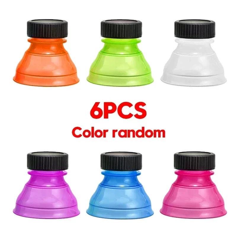 

6 шт. многоразовых пластиковых герметичных крышек для диспенсера пива и воды, защитных крышек для банок, крышек для бутылок, крышек для консервных банок от пыли