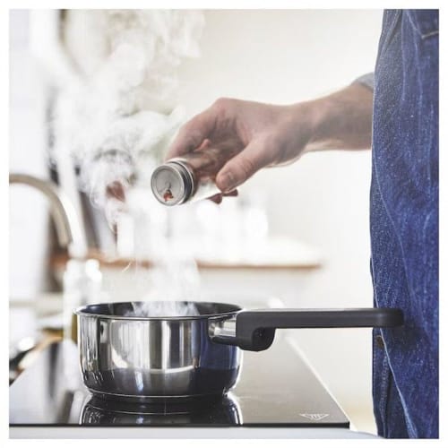 CITRONHAJ Salt and Pepper Shaker - Clear Glass/Stainless Steel, 12 cm, 205.532.26