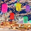 10 Pcs Paper Lanterns Colorful Holiday Hanging Lantern Chinese Japanese Paper Hanging Decorations