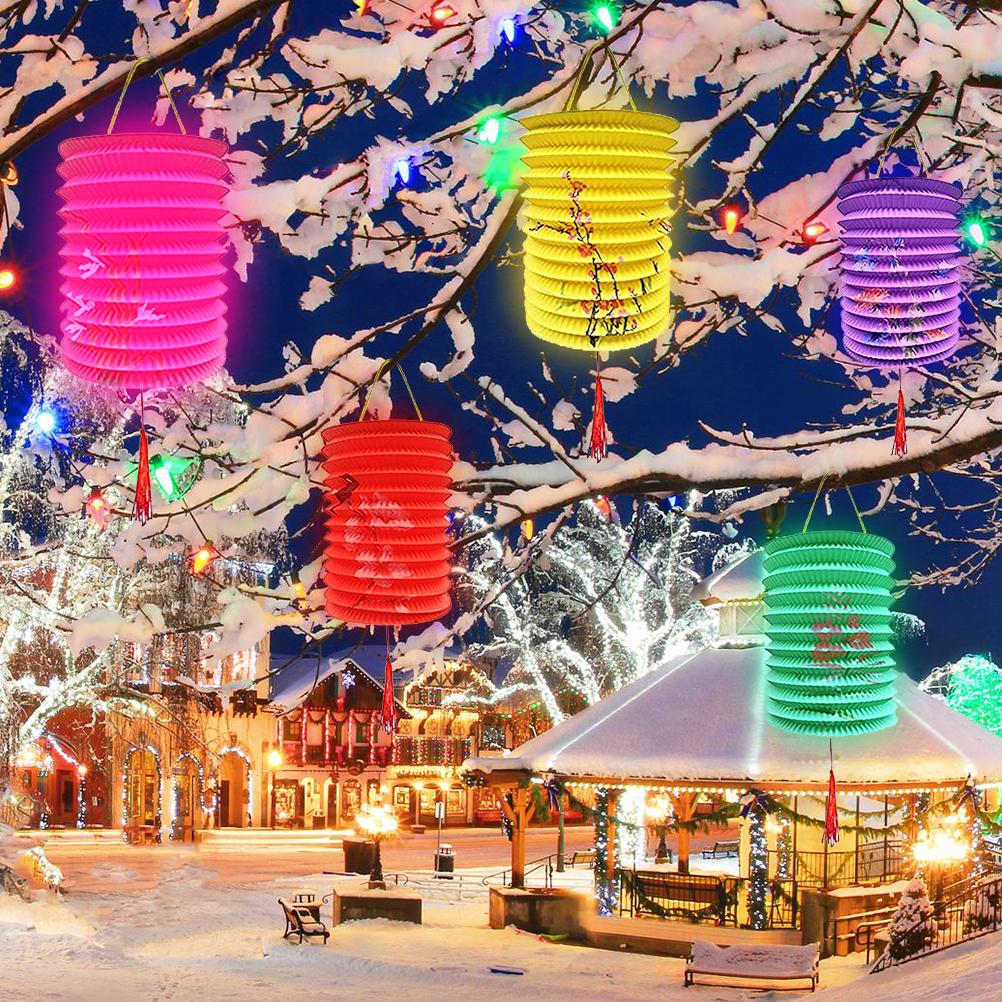 10 Pcs Paper Lanterns Colorful Holiday Hanging Lantern Chinese Japanese Paper Hanging Decorations