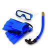 Children Kids Swimming Diving Silicone Fins Snorkel Diving Eyeglasses Mask Snorkel Blue
