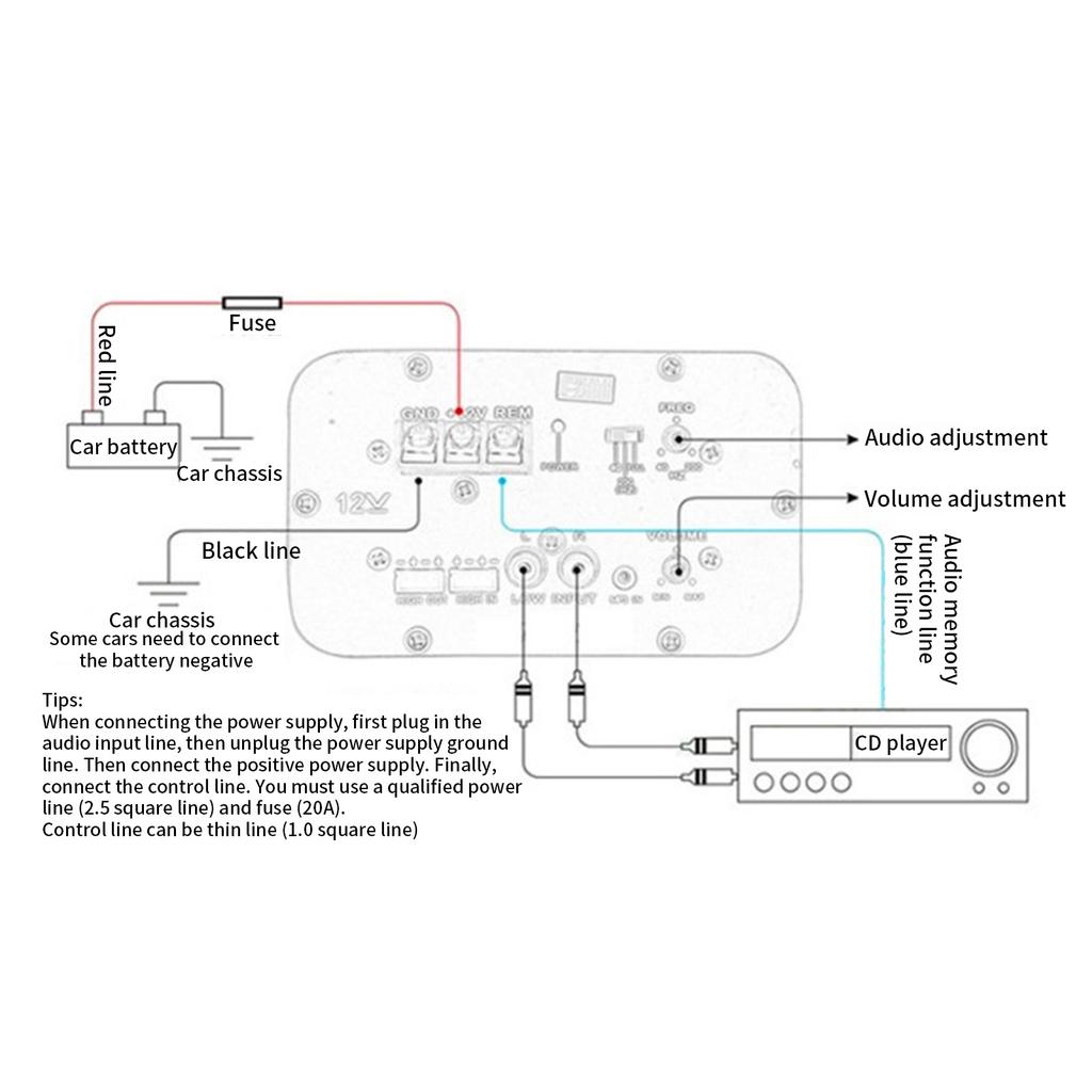 12V Car Subwoofer Car Bass Speakers Large Consumption Audio Modification Sound Amplifier